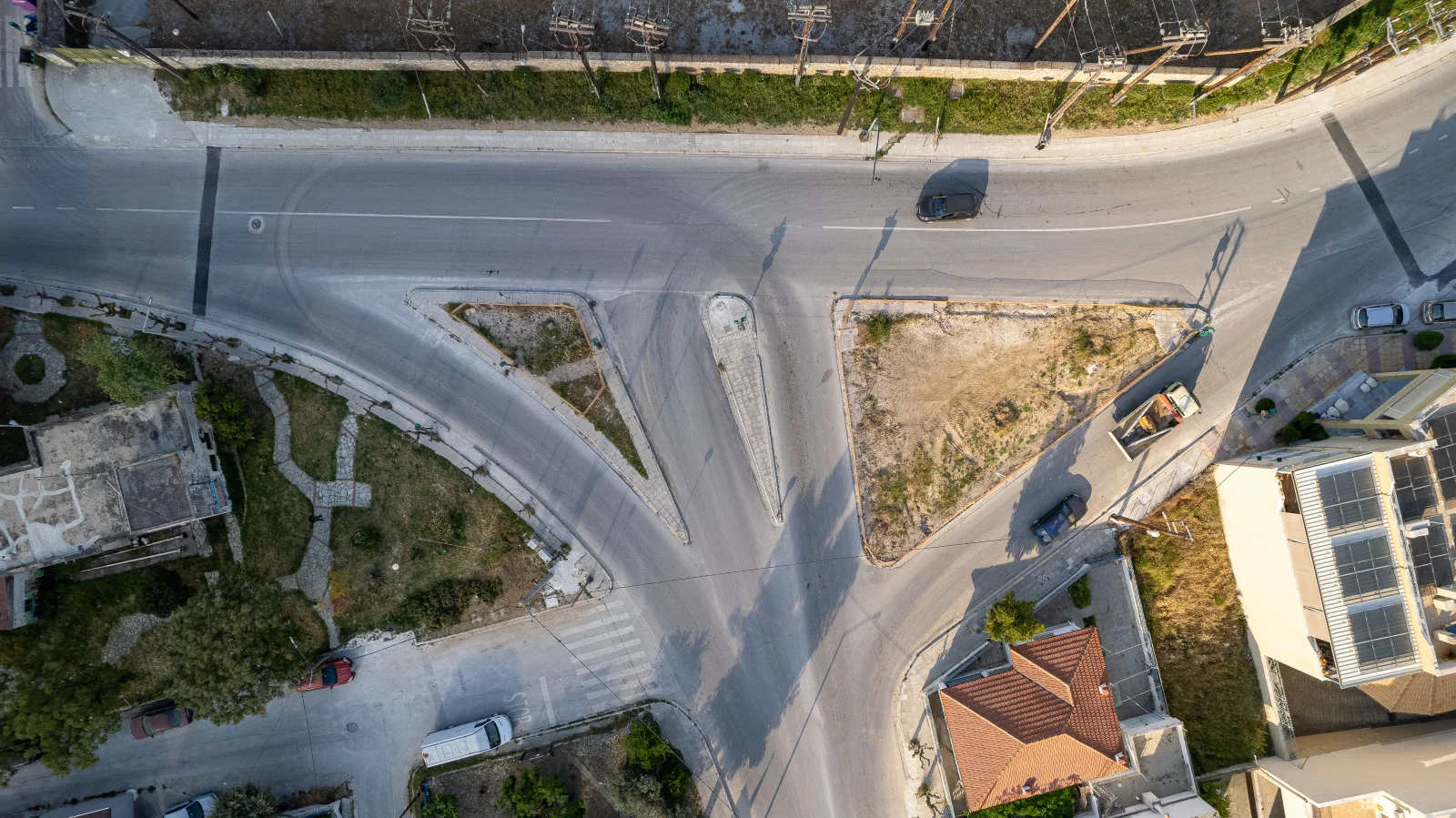 Construction photography — roundabout topdown — ORIA.FILMS