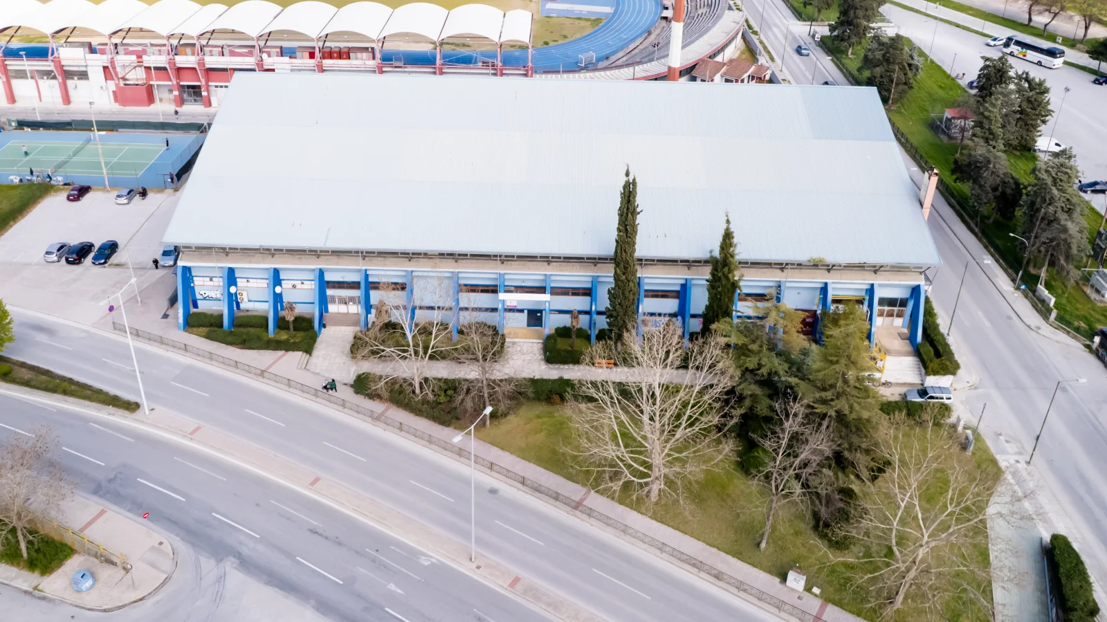 Drone photography — university campus — ORIA.FILMS