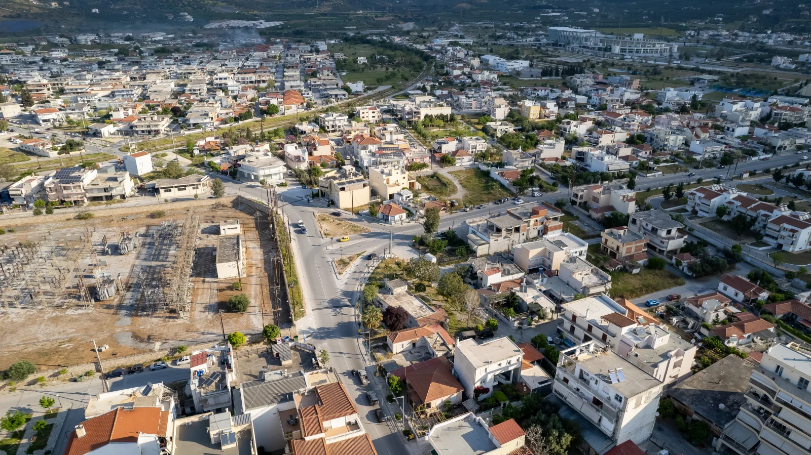 Drone photography — volos sunset church — ORIA.FILMS